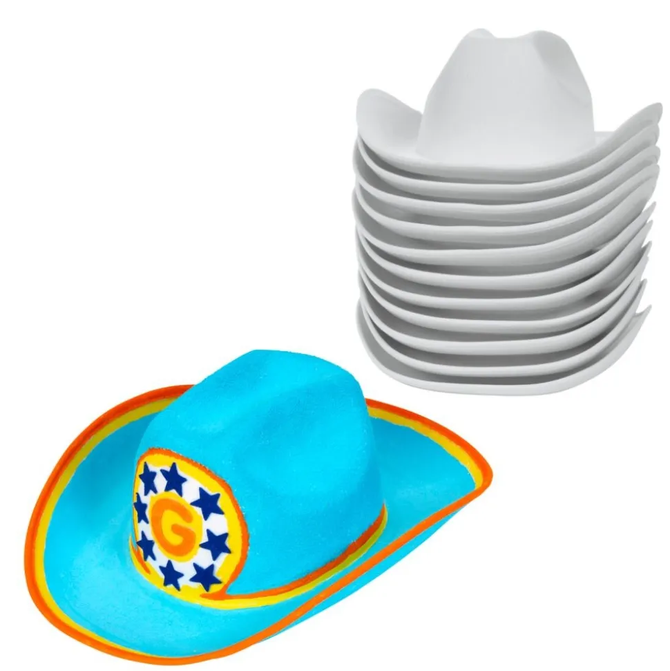 Colorations® Decorate Your Own Cowboy Hats - Set of 12