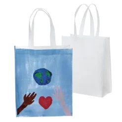Colorations® Decorate Your Own Shopping Tote - Set of 12