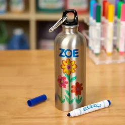 Colorations® Decorate Your Own Stainless Steel Water Bottles - Set of 6