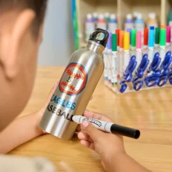 Colorations® Decorate Your Own Stainless Steel Water Bottles - Set of 6