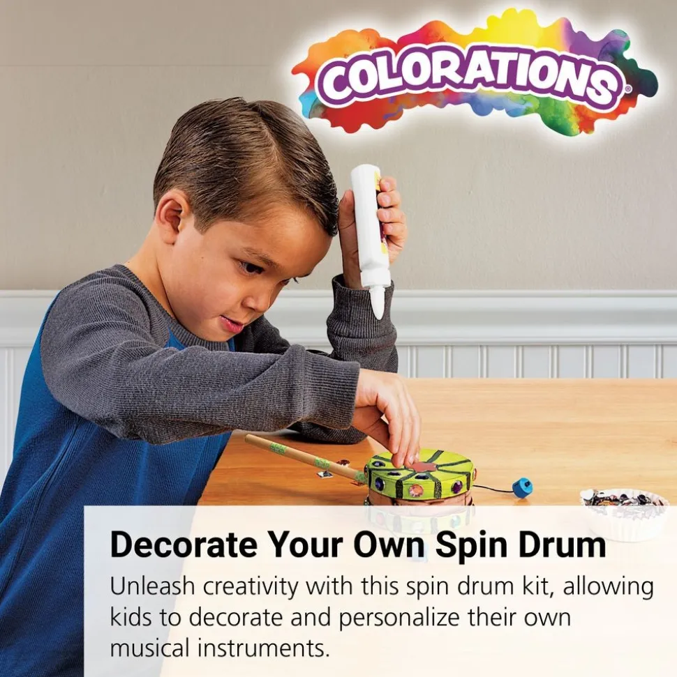 Colorations® Decorate Your Own Spin Drum - Set of 12