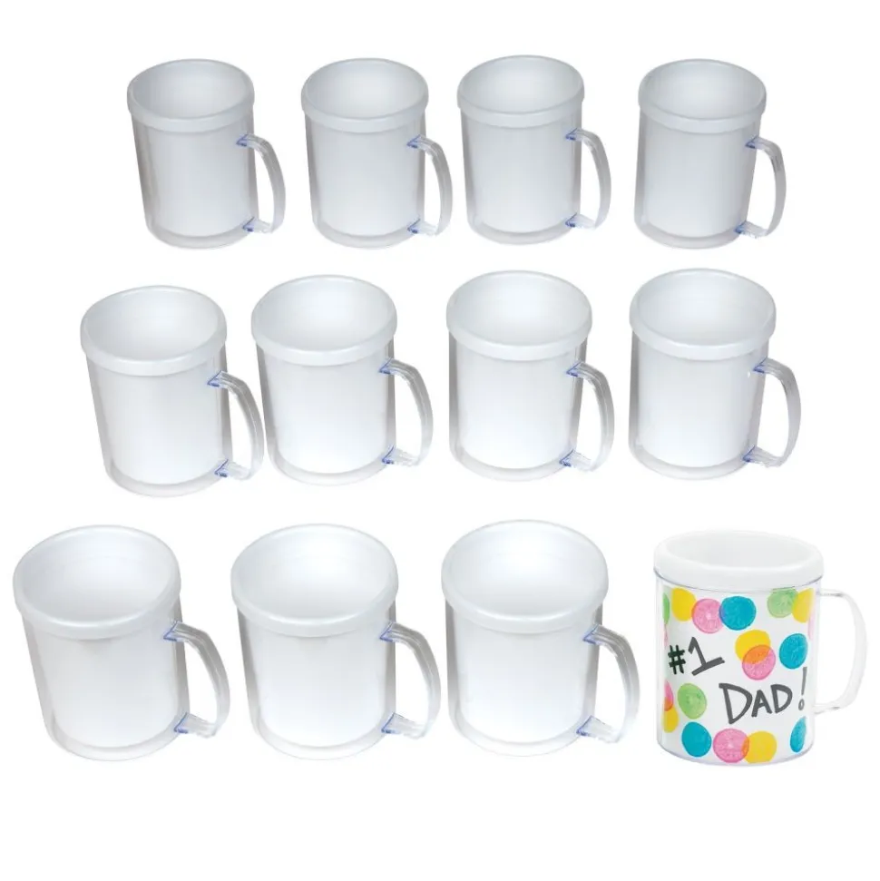 Colorations® Design Your Own Decorative Mugs - Set of 12