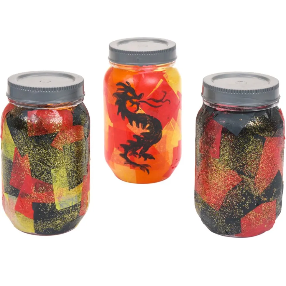 Colorations® Dragon Light Jar Craft - Makes 12 Crafts