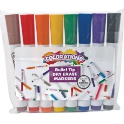 Colorations® Dry Erase Bullet Tip Markers - Set of 8