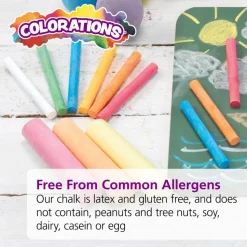 Colorations® DustLite™ Colored Chalk - 100 Pieces