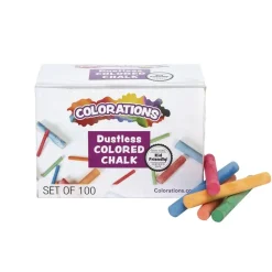 Colorations® DustLite™ Colored Chalk - 100 Pieces