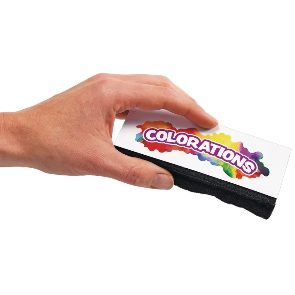 Colorations® Dust-Lite™ Dual Use Dry Erase/Chalkboard Eraser - Set of 10