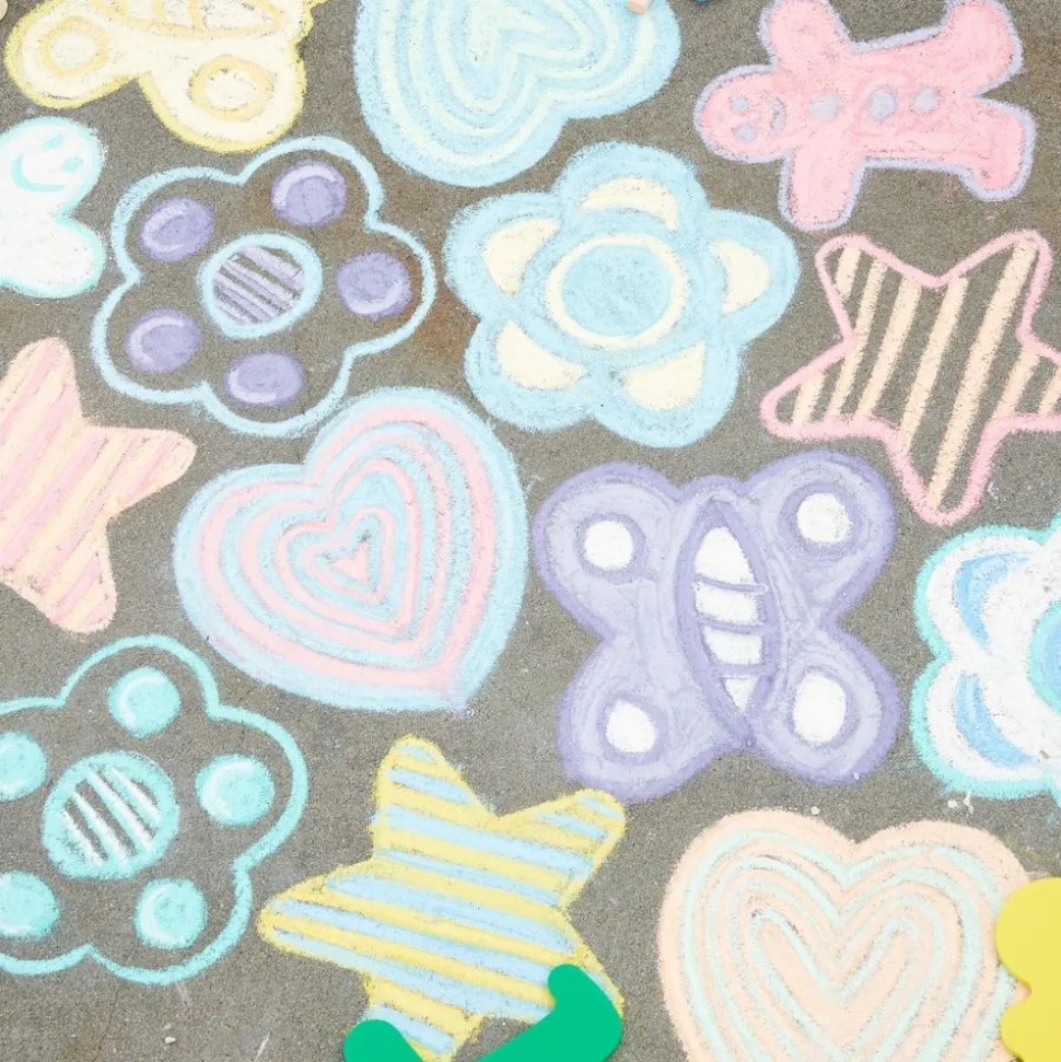 Colorations® Dust-Lite™ Sidewalk Chalk Art Starters - Set of 12