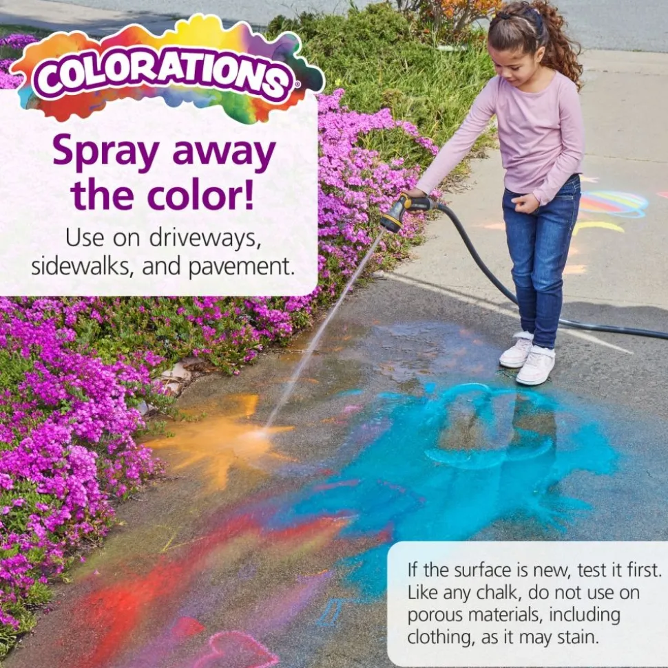 Colorations® DustLite™ Washable Sidewalk Chalk - Classroom Value Pack 126 pieces