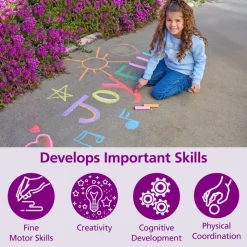 Colorations® DustLite™ Washable Sidewalk Chalk - 20 Pieces