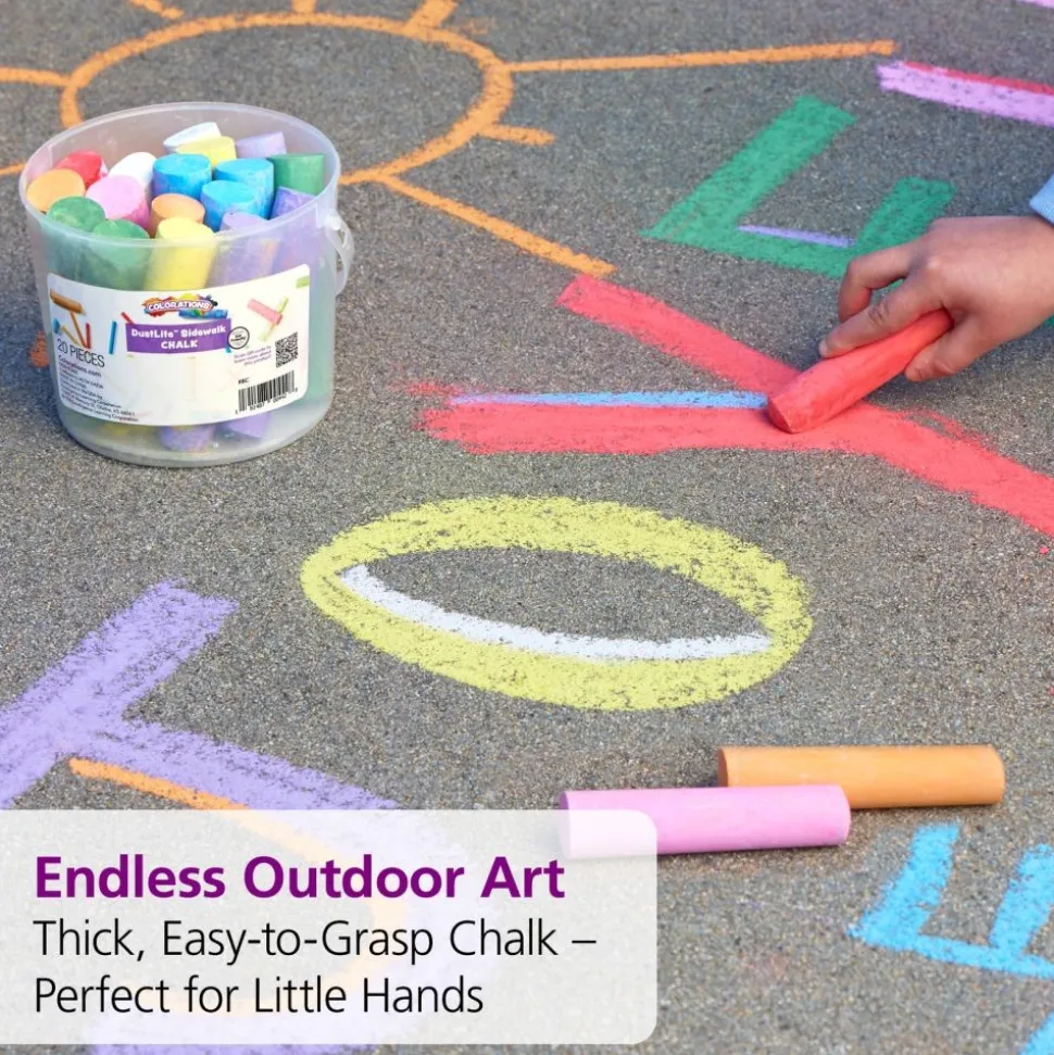 Colorations® DustLite™ Washable Sidewalk Chalk - 20 Pieces