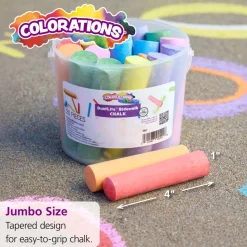 Colorations® DustLite™ Washable Sidewalk Chalk - 20 Pieces