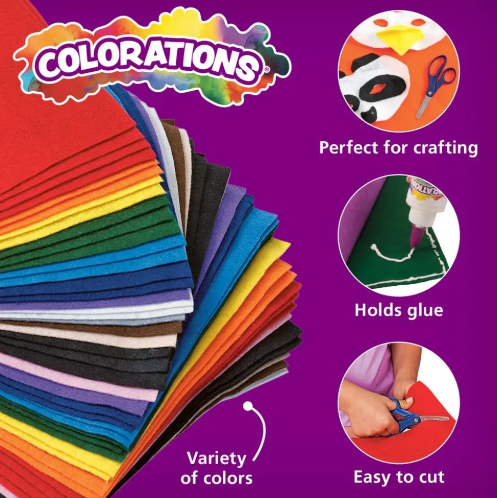 Colorations® Easy Felt Sheets, 6" x 9" - 100 Sheets