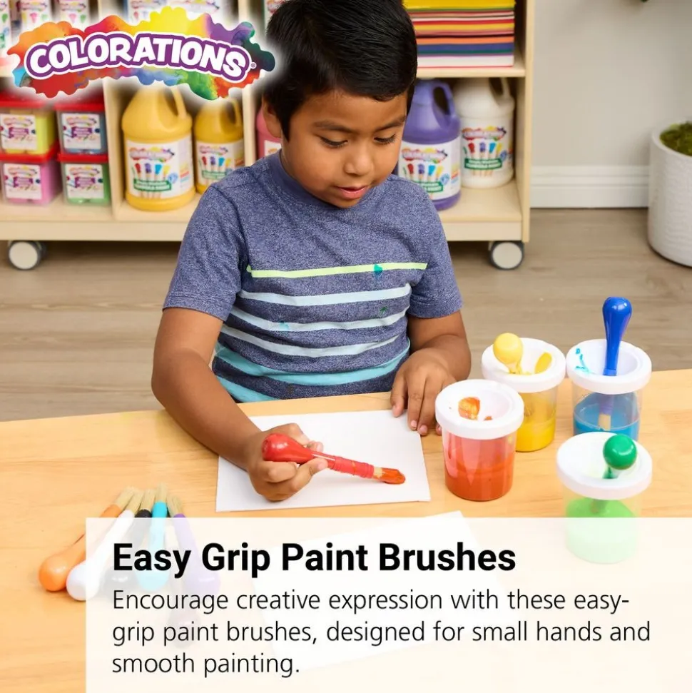 Colorations® Easy-Grip Paint Brushes - Set of 10