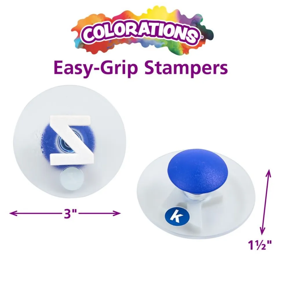 Colorations® Easy-Grip Stampers, Lowercase Alphabet - Set of 26