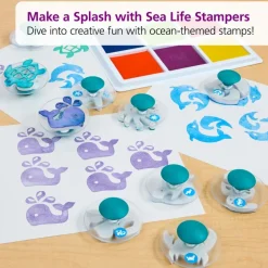 Colorations® Easy-Grip Stampers, Sea Life - Set of 14