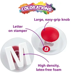 Colorations® Easy-Grip Stampers, Uppercase Alphabet - Set of 26