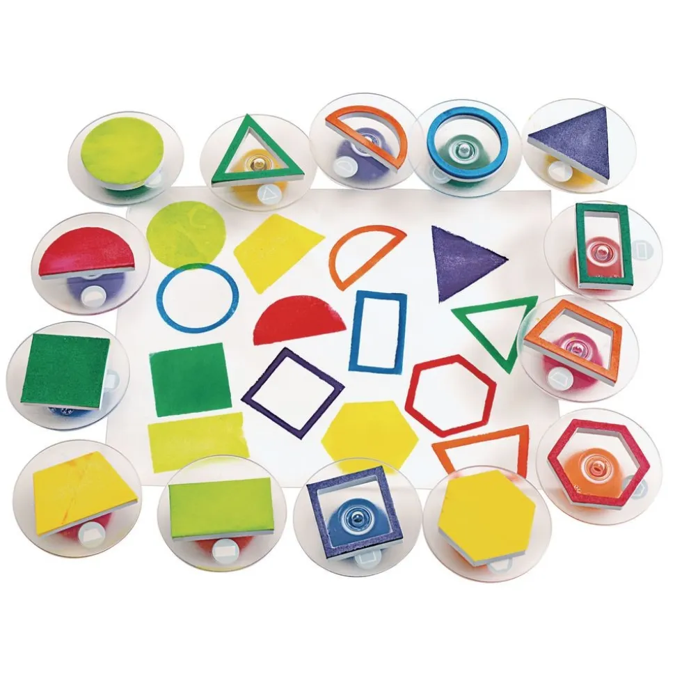 Colorations® Easy-Grip Stampers, Shapes - Set of 14