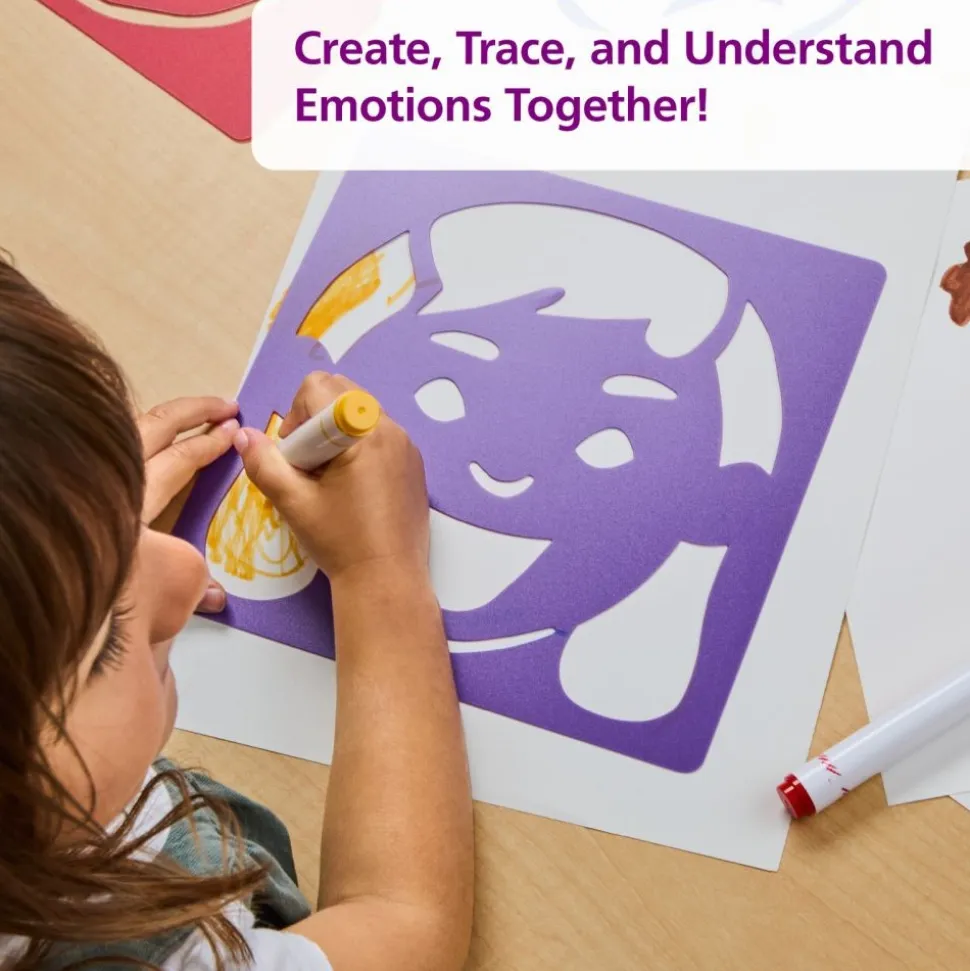Colorations® Emotional Face Stencils - Set of 6