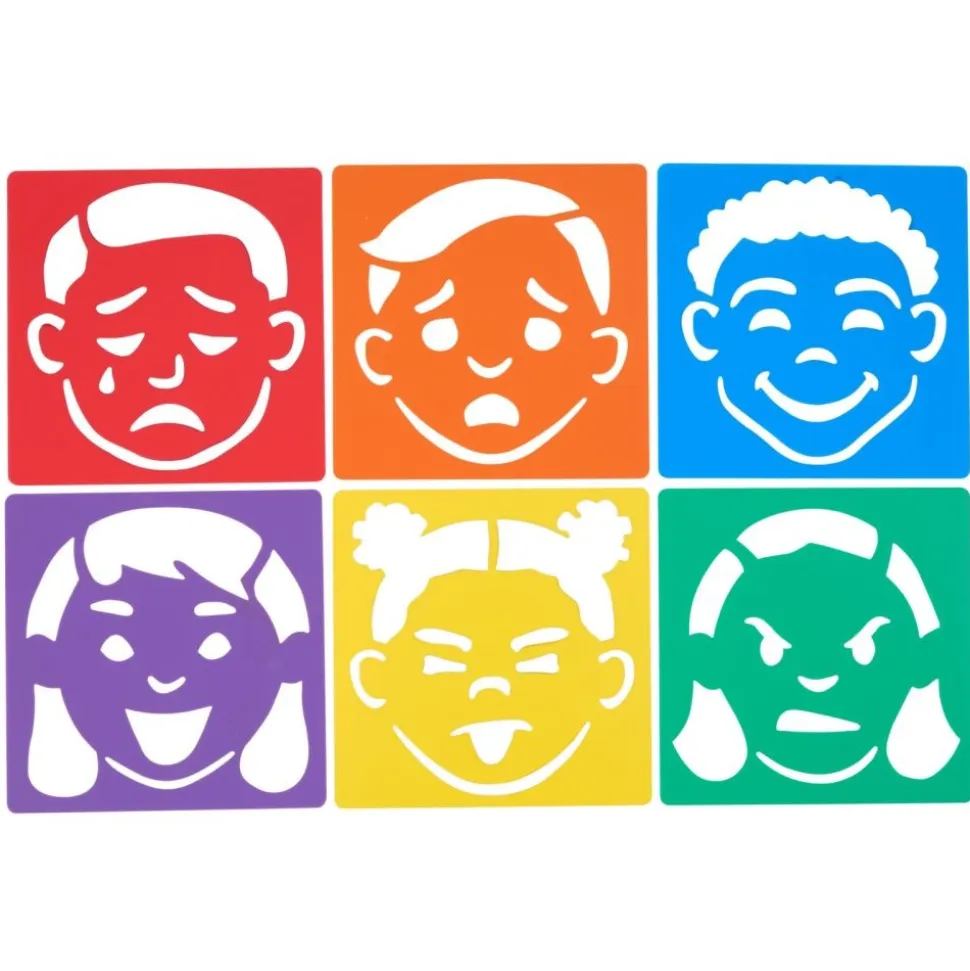 Colorations® Emotional Face Stencils - Set of 6