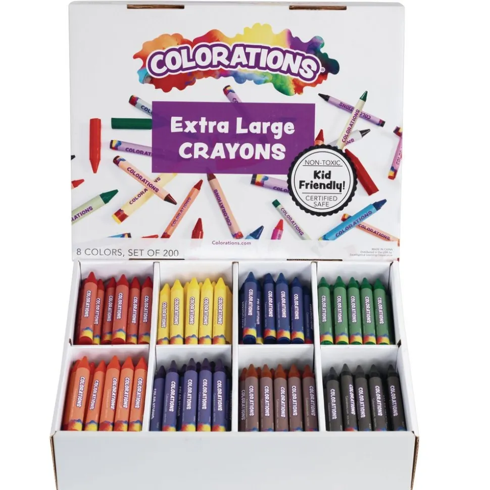 Colorations® Extra Large Crayons, Value Pack - Set of 200