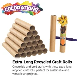 Colorations® Extra-Long Sturdy Recycled Craft Rolls - Set of 24