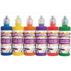 Colorations® Fabric Paint, 4oz. Bottles - Set of 6