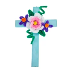 Colorations® Faith Based Floral Cross Craft Kit - Makes 12 Crafts