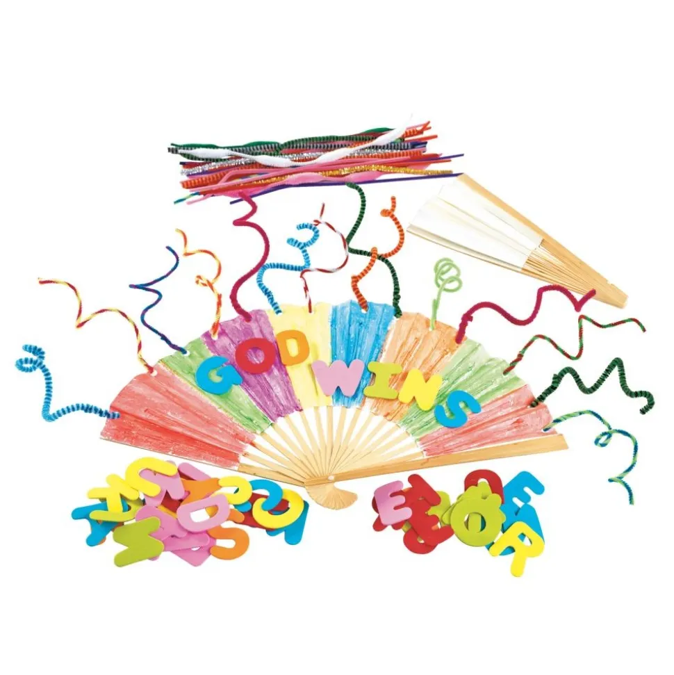 Colorations® Faith Based Message Paper Fans Craft Kit - Makes 12 Crafts