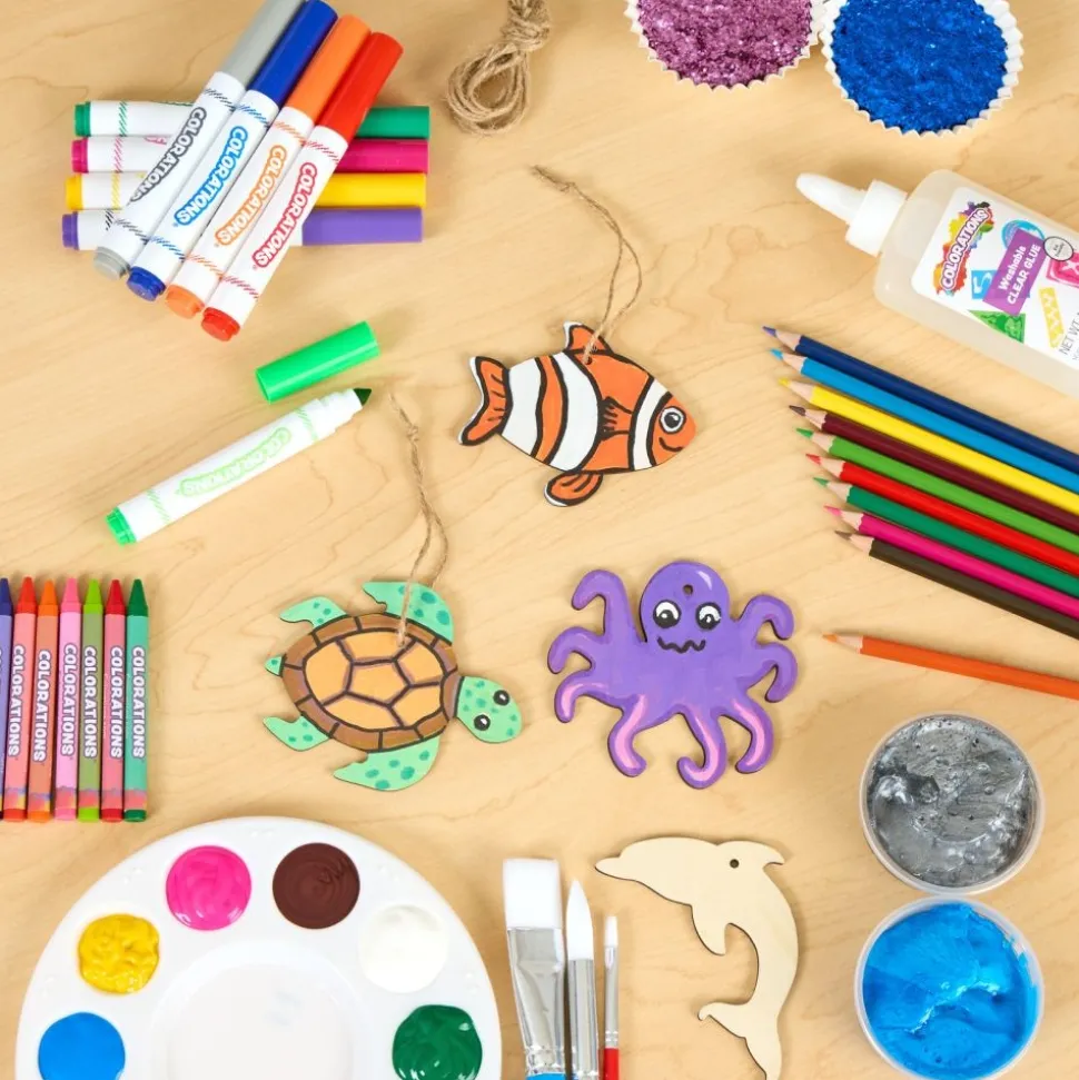 Colorations® Faith Based Ocean Life Ornaments Craft Kit - Makes 12 Crafts
