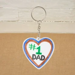 Colorations® Father’s Day #1 Dad Keychain Craft Kit - Makes 12 Crafts