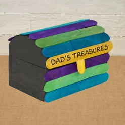 Colorations® Father’s Day Dad’s Treasure Chest Craft Kit - Makes 12 Crafts