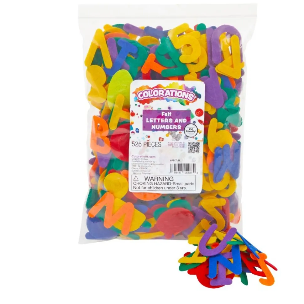 Colorations® Felt Letters and Numbers - 525 Pieces