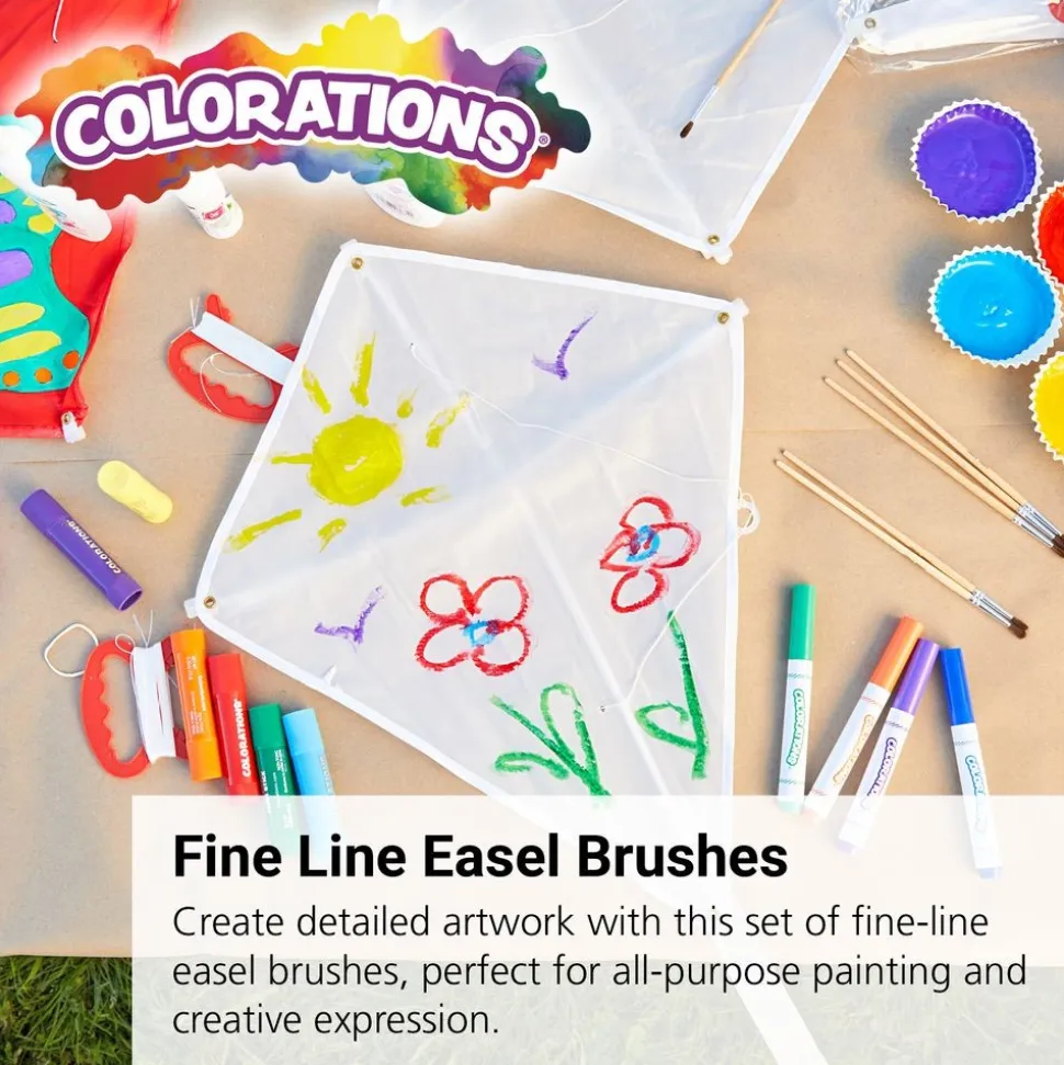 Colorations® Fine Line All-Purpose Easel Brush - Set of 60