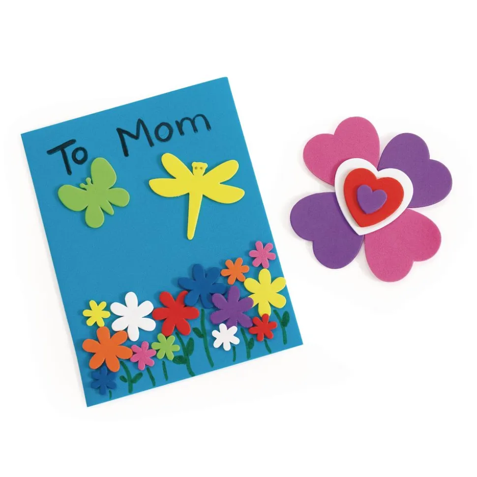Colorations® Flowers, Hearts & Bug Foam Shapes - 500 Pieces