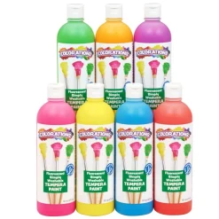 Colorations® Fluorescent Neon Simply Washable Tempera - Set of 7