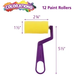 Colorations® Foam Paint Rollers - Set of 12