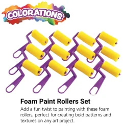 Colorations® Foam Paint Rollers - Set of 12