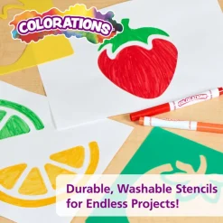 Colorations® Fruit & Vegetable Stencils Set of 12