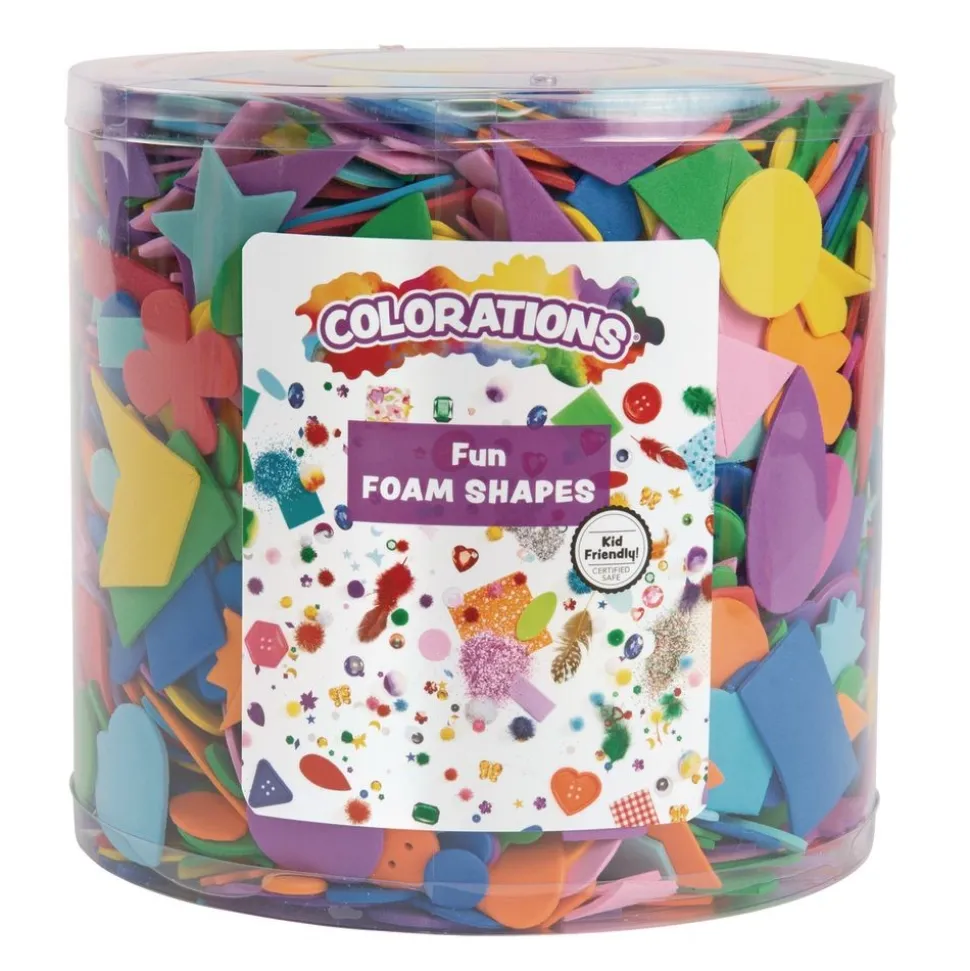 Colorations® Fun Foam Shapes, 1/2lb.