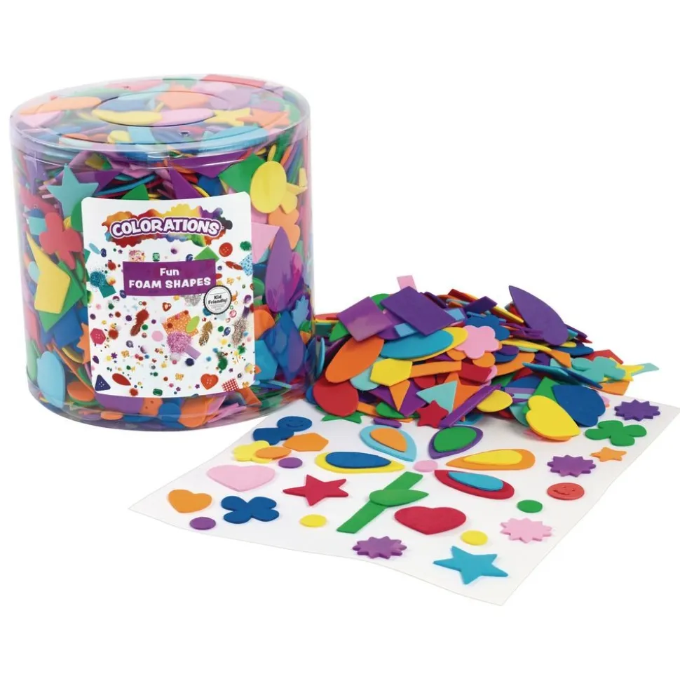 Colorations® Fun Foam Shapes, 1/2lb.
