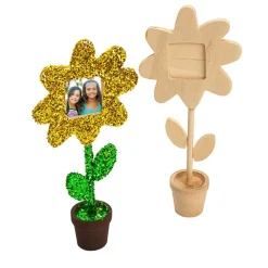 Colorations® Glitter Flower Pot Frame Kit - Makes 12 Crafts