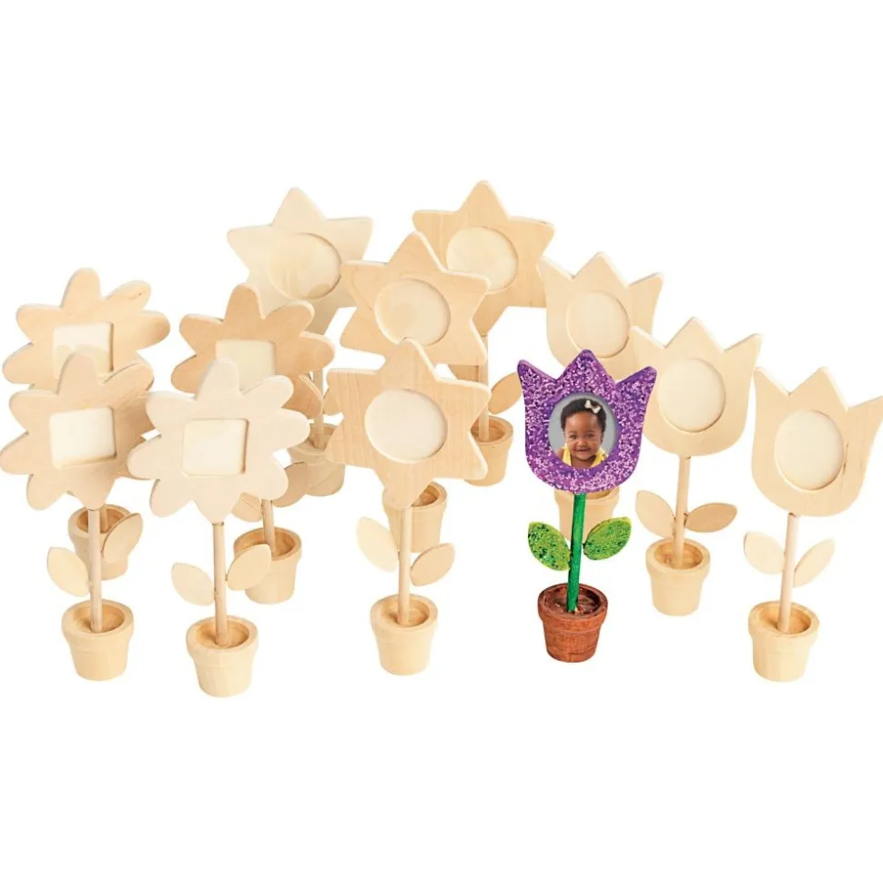 Colorations® Glitter Flower Pot Frame Kit - Makes 12 Crafts