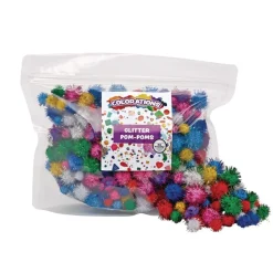 Colorations® Glitter Pom-Poms - 300 Pieces