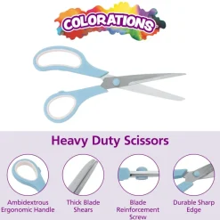 Colorations® Heavy-Duty Stainless Steel Scissors - Set of 3 in Boho Colors