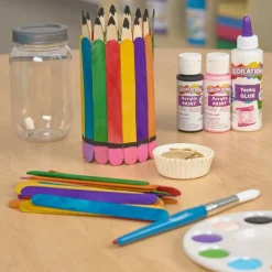 Colorations® Jumbo Colored Wood Craft Sticks - 500 Pieces