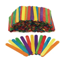 Colorations® Jumbo Colored Wood Craft Sticks - 500 Pieces