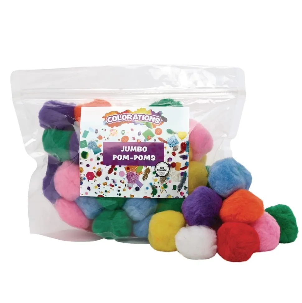 Colorations® Jumbo 2" Pom-Poms - 50 Pieces