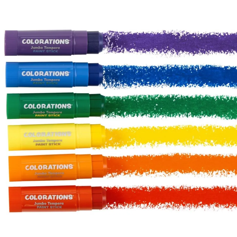 Colorations® Jumbo Tempera Paint Sticks - 6 Colors