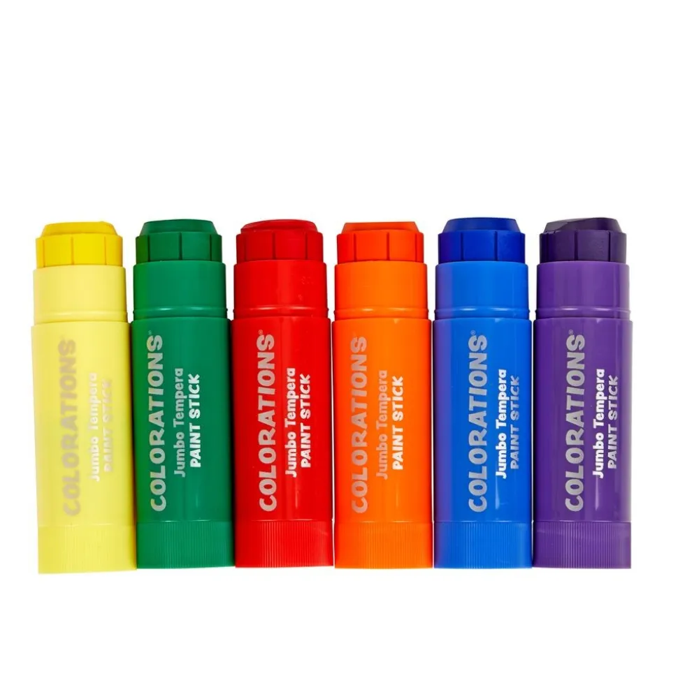 Colorations® Jumbo Tempera Paint Sticks - 6 Colors, 6 Sets